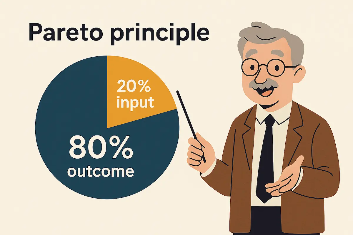 Pareto Principle 80/20 Pie Chart